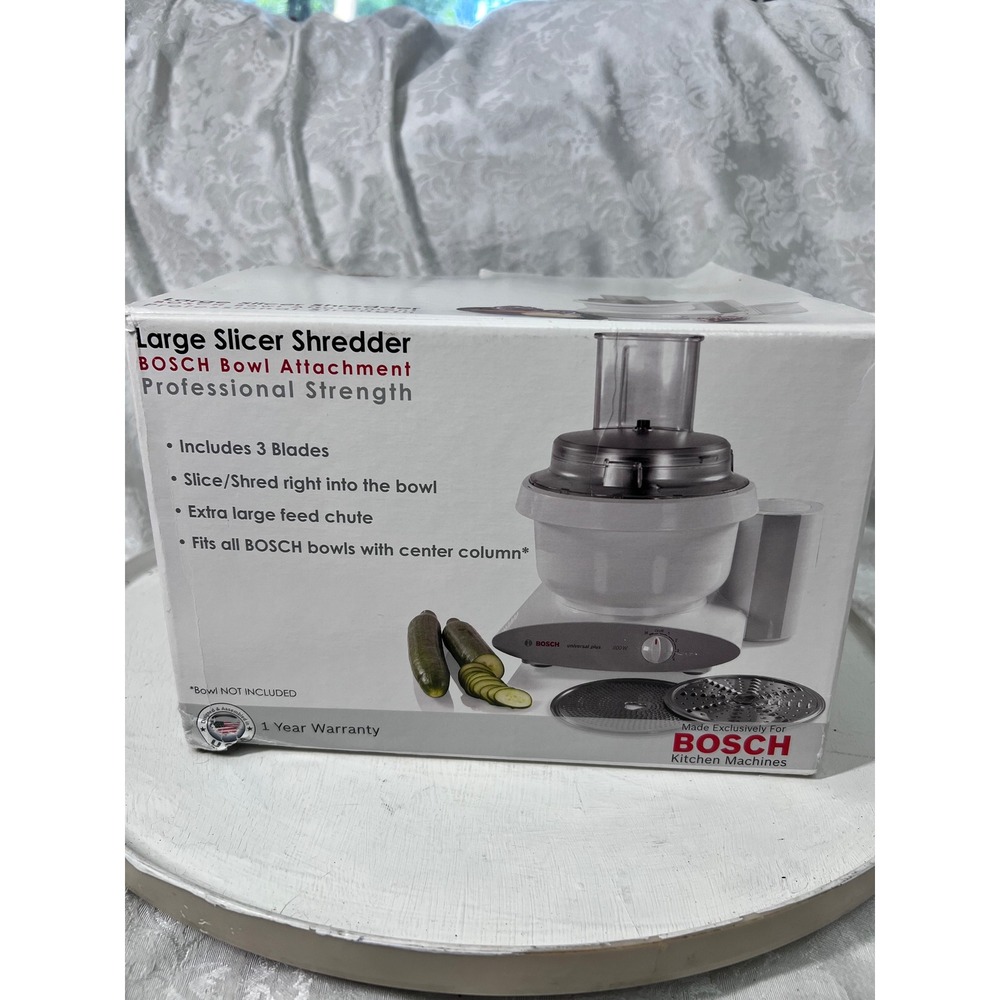 Bosch Large Slicer Shredder Bowl Attachment for Universal Plus & Classic Mixer